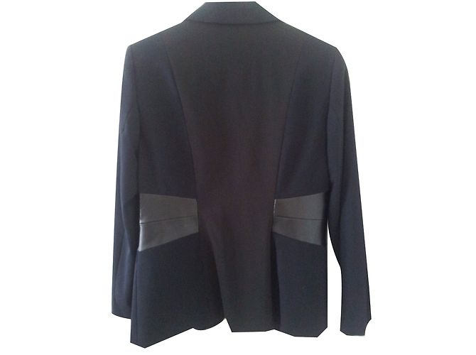 Calvin Klein Jacke Blau Polyester Größe 40 - Ansicht 2