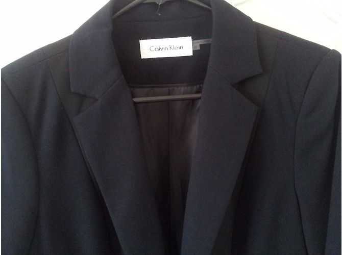 Calvin Klein Jacke Blau Polyester Größe 40 - Ansicht 3