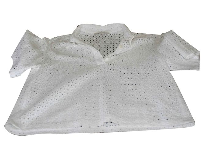 Camisa de encaje blanca de algodón Gerard Darel Blanco - vista 2