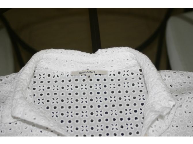 Camisa de encaje blanca de algodón Gerard Darel Blanco - vista 3