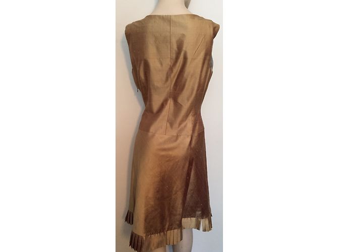 Autre Marque Kartalis Paris Seidenkleid A-Linie Bronze - Ansicht 4