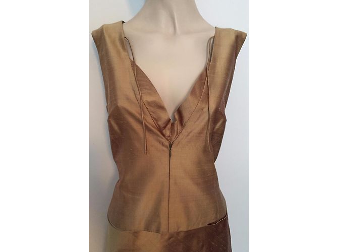 Autre Marque Kartalis Paris Seidenkleid A-Linie Bronze - Ansicht 5