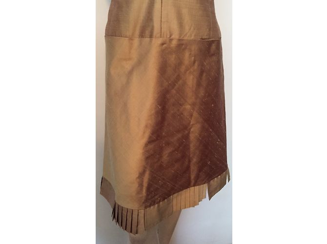 Autre Marque Kartalis Paris Seidenkleid A-Linie Bronze - Ansicht 6