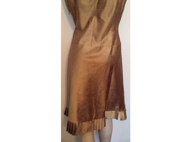 Autre Marque Kartalis Paris Seidenkleid A-Linie Bronze - Ansicht 9