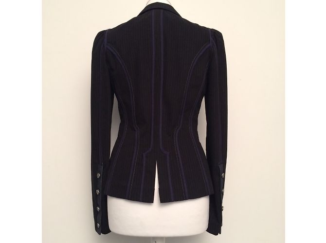 Blazer Just Cavalli Blu Notte Gessato Cotone - vista 5