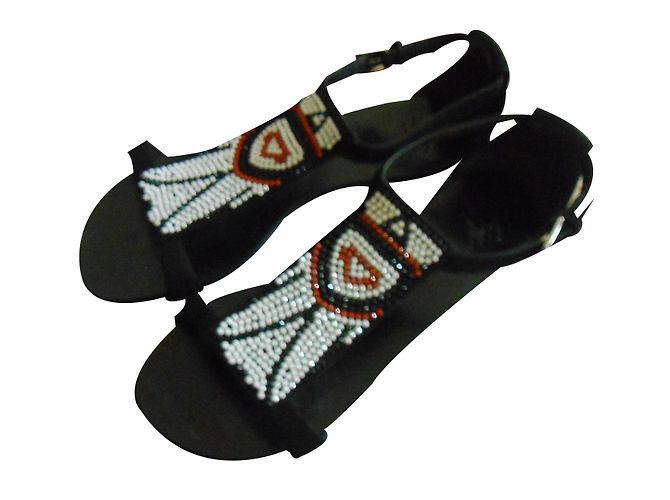 Giuseppe Zanotti Sandalen aus Hirschleder Schwarz - Ansicht 2