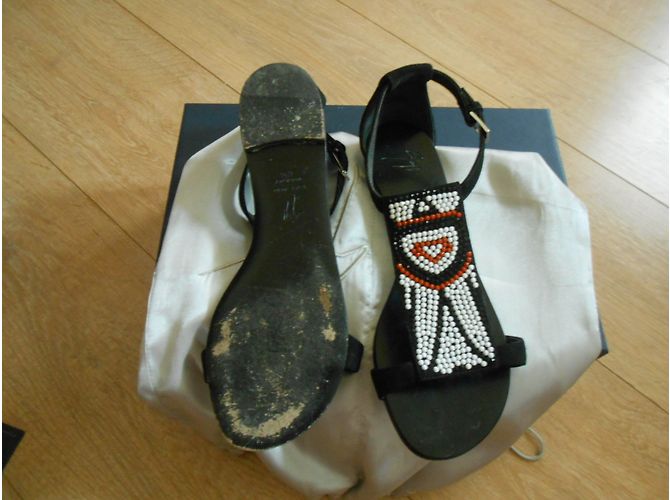 Giuseppe Zanotti Sandalen aus Hirschleder Schwarz - Ansicht 4