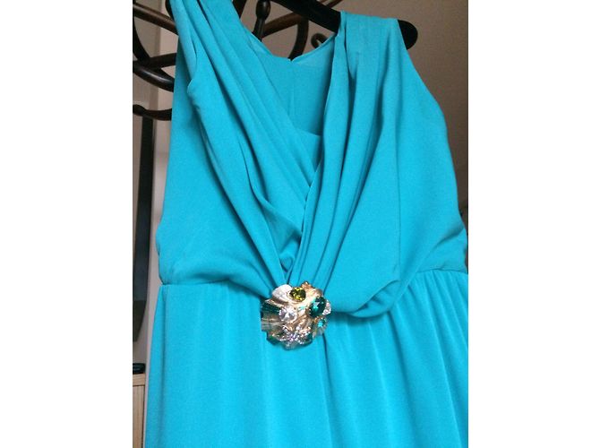 Blumarine Kleid aus blauer Seide - Ansicht 3