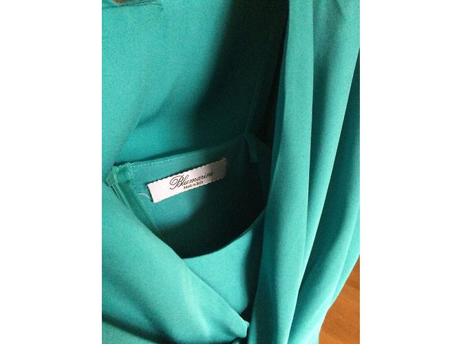 Blumarine Kleid aus blauer Seide - Ansicht 4