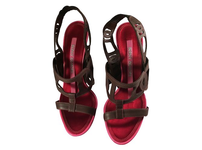 Berny Demore Absatzschuhe aus braunem Leder Größe 38 - Ansicht 2