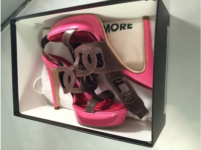 Berny Demore Absatzschuhe aus braunem Leder Größe 38 - Ansicht 7