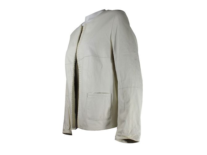 Max & Moi Lederjacke Jolie Creme Roh - Ansicht 2
