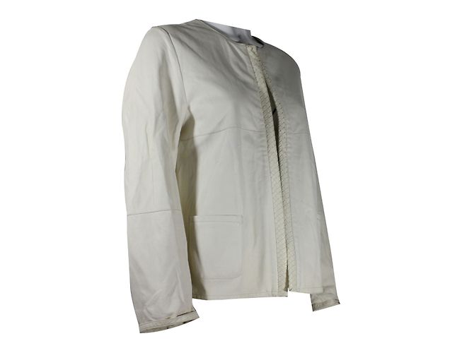 Max & Moi Lederjacke Jolie Creme Roh - Ansicht 3