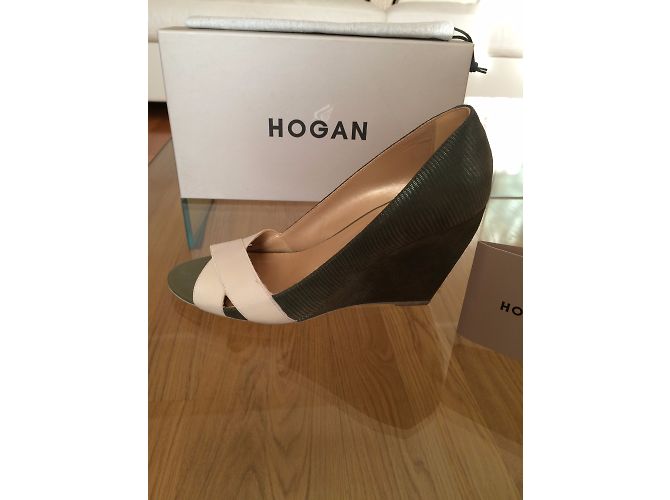 Sandali Hogan in pelle verde Taglia 38 - vista 3