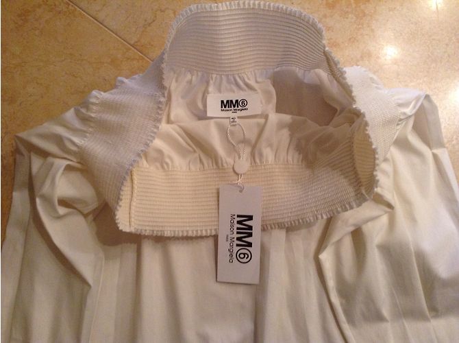 Top de popelina Maison Martin Margiela Blanco Algodón M - vista 3