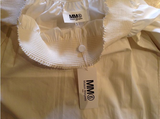Top de popelina Maison Martin Margiela Blanco Algodón M - vista 5