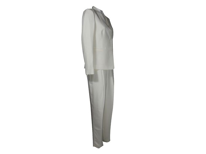 Conjunto de calça Max & Moi em seda creme Cru - vista 3