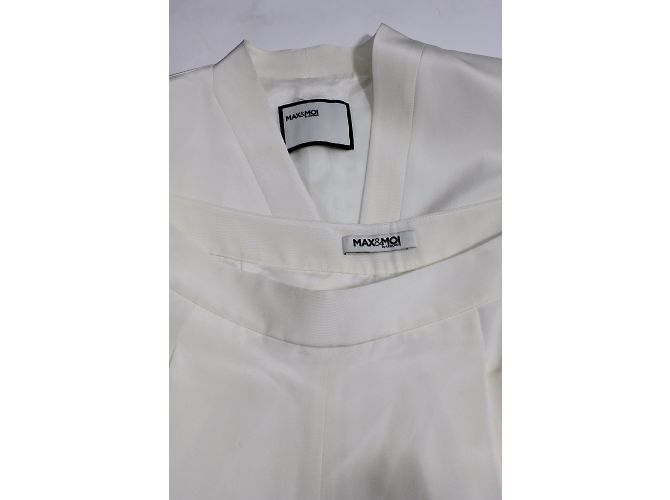 Conjunto de calça Max & Moi em seda creme Cru - vista 6