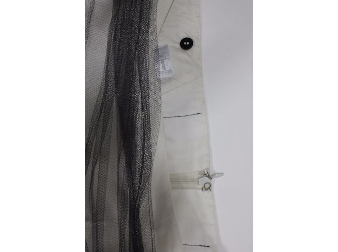 Autre Marque Annexe Trägerloses Seidenkleid Schwarz Weiß - Ansicht 8