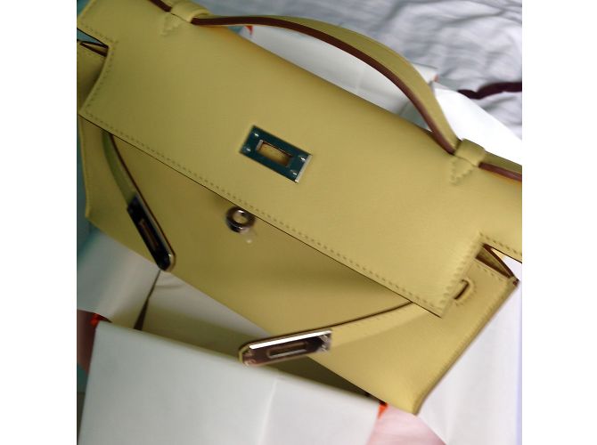 Kelly Hermès Bolsos de embrague Amarillo - vista 10