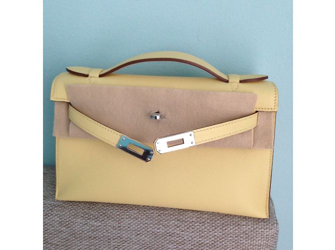 Kelly Hermès Bolsos de embrague Amarillo - vista 6
