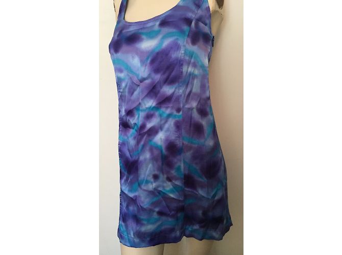 Armani Jeans Blue Satin Print Dress - view 4