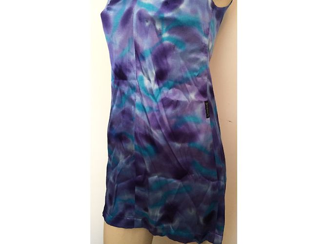 Armani Jeans Blue Satin Print Dress - view 7