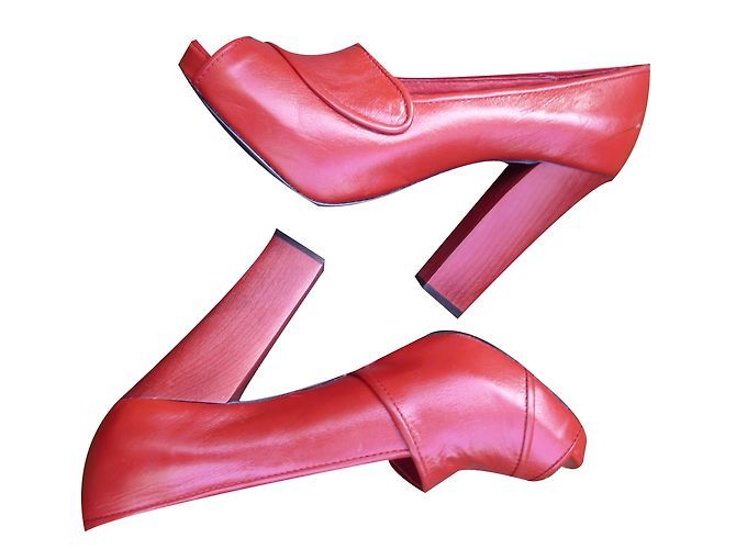 Autre Marque Scarpe aperte Gant in pelle rossa Rosso - vista 2