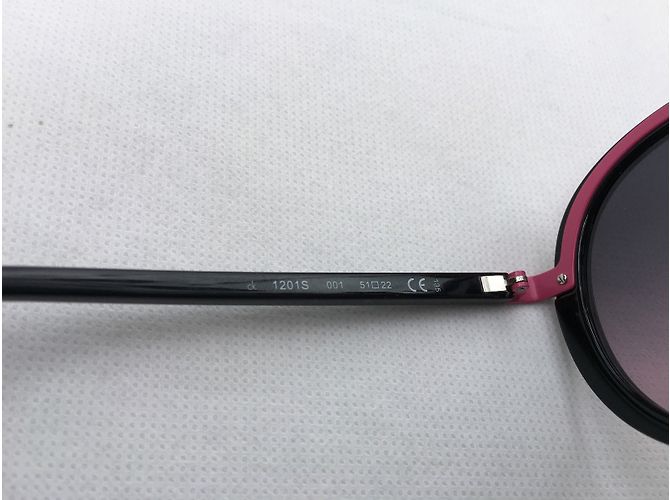 Calvin Klein 1201s gafas de sol extragrandes redondas negras - vista 3