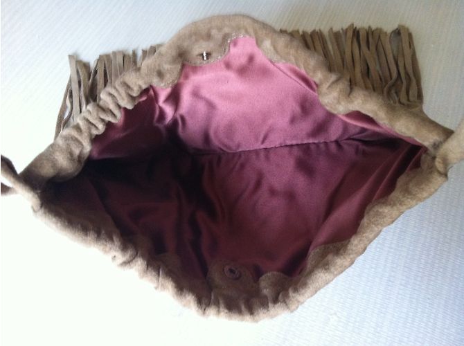 Autre Marque Coccinelle Borsa in Scamosciato Beige - vista 6