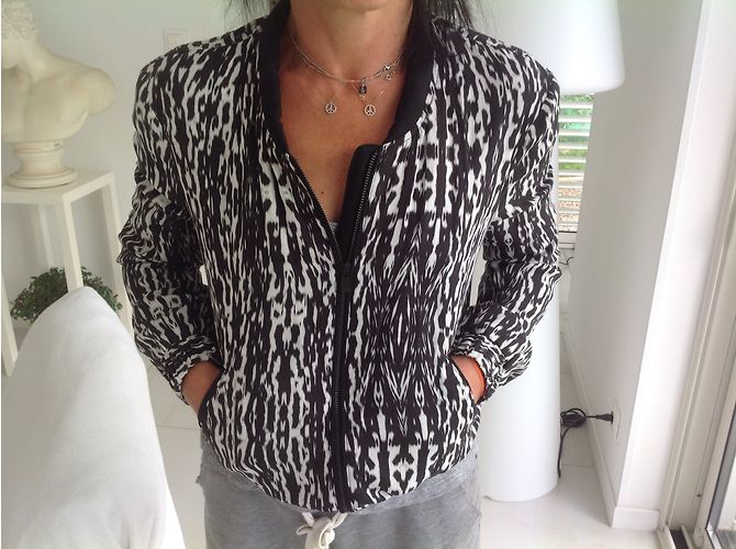 Ikks Teddy Jacke Zebra Print Viskose 36 Zebra-druck - Ansicht 3