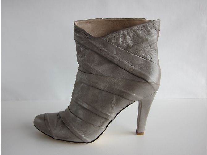 Botines Janet & Janet de piel Taupe Gris pardo - vista 3