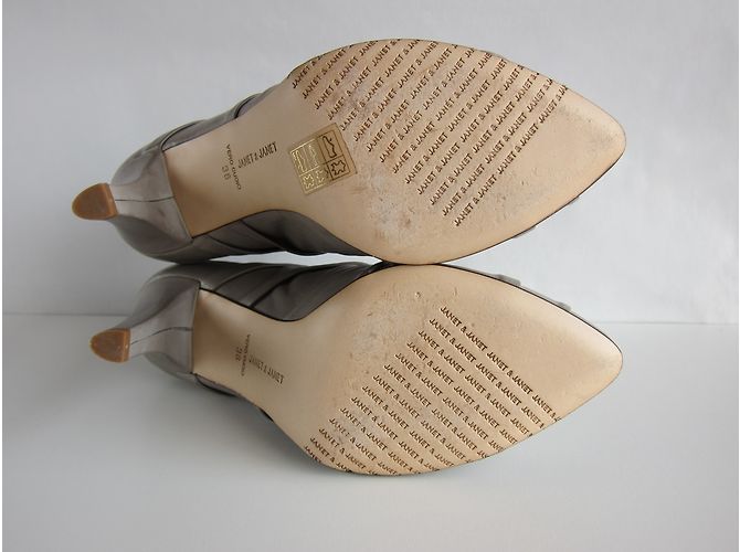 Botines Janet & Janet de piel Taupe Gris pardo - vista 6