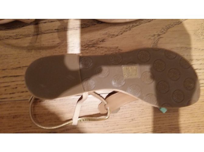 Autre Marque Infradito in scamosciato beige - vista 4