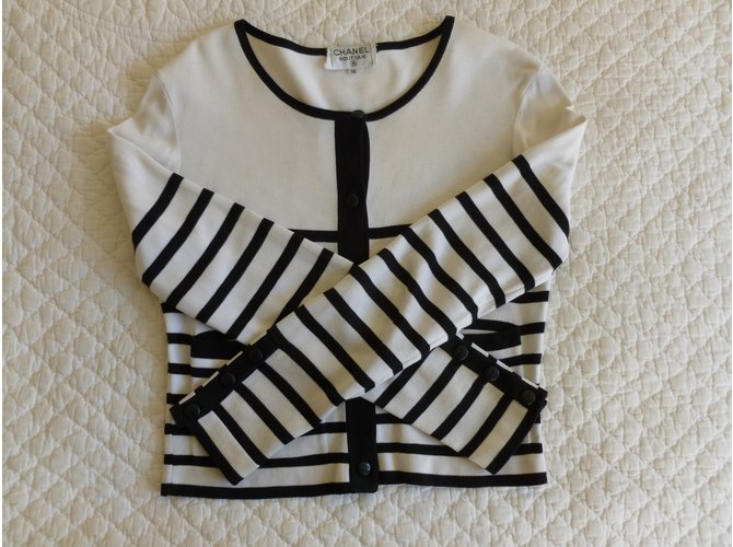 Chanel Prendas de punto Blanco roto - vista 3