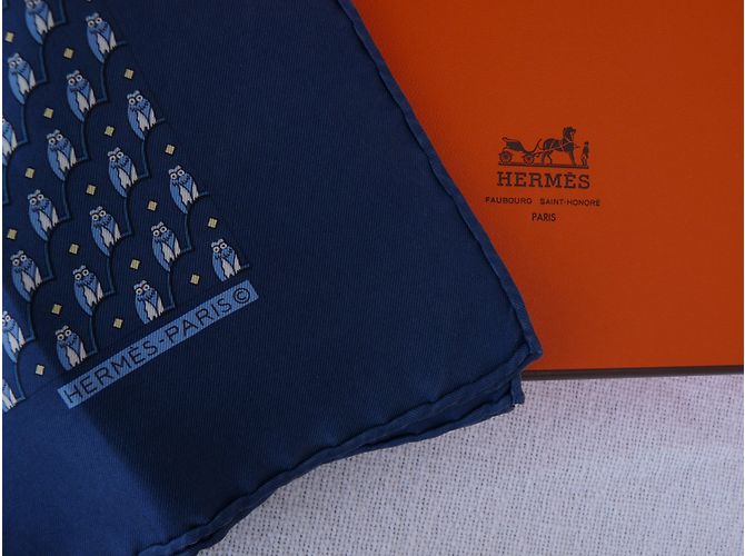 Hermès Lenços de seda Azul - vista 3