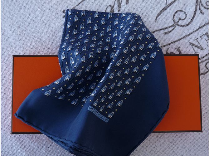 Hermès Lenços de seda Azul - vista 5