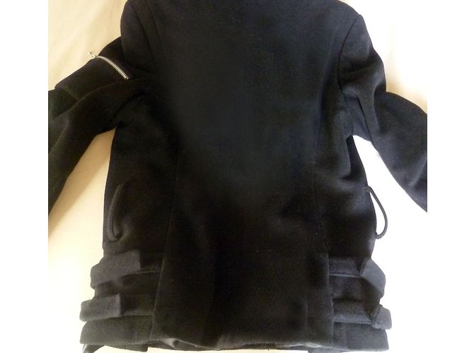 Autre Marque Bill Tornade Perfecto Jacke Schwarz Wolle - Ansicht 7