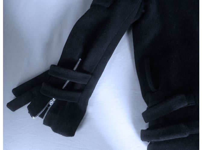 Autre Marque Bill Tornade Perfecto Jacke Schwarz Wolle - Ansicht 9