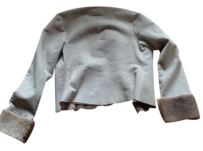 Pinko Lammfelljacke Beige Größe 2 - Ansicht 2