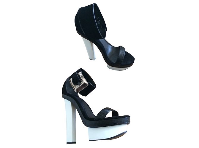 Sandali Brian Atwood Braganca in pelle di serpente neri Nero - vista 2