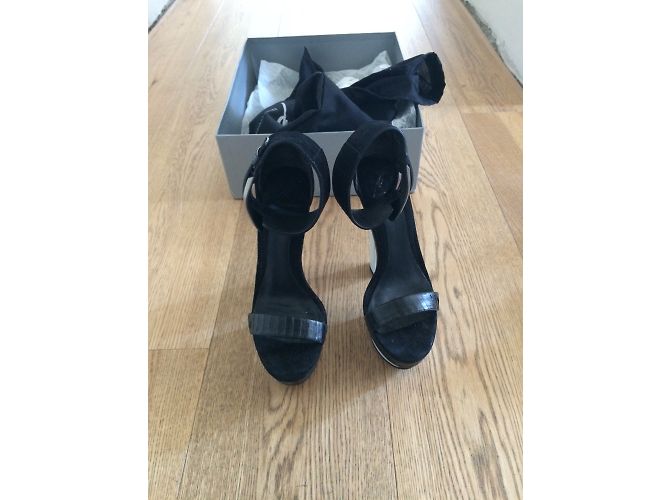 Sandali Brian Atwood Braganca in pelle di serpente neri Nero - vista 3