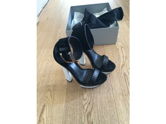 Sandali Brian Atwood Braganca in pelle di serpente neri Nero - vista 4