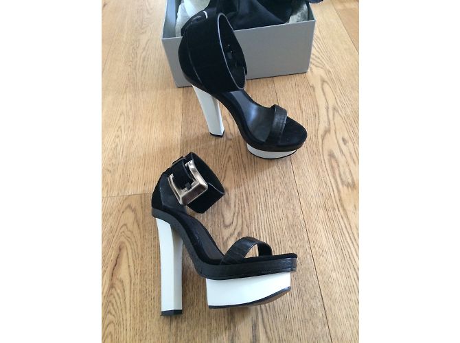 Sandali Brian Atwood Braganca in pelle di serpente neri Nero - vista 5