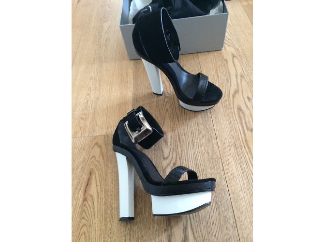 Sandali Brian Atwood Braganca in pelle di serpente neri Nero - vista 6