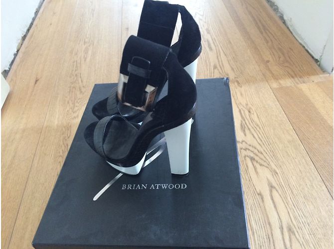 Sandali Brian Atwood Braganca in pelle di serpente neri Nero - vista 9