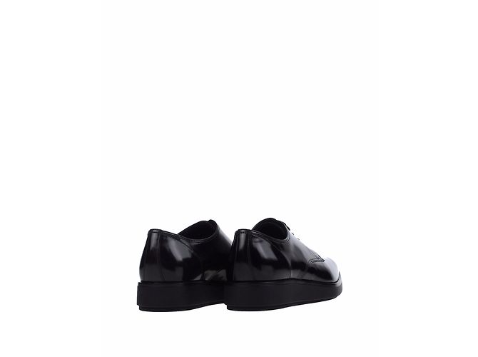 Scarpe da uomo Prada derby stringate in pelle nera scarpe nwt - vista 4
