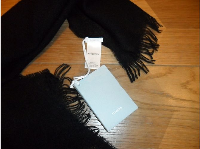Sciarpa Malo in puro cashmere nero - vista 3