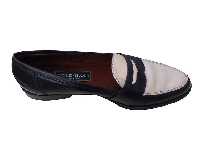 COLE HAAN Mocassini Penny Bicolor in bianco e nero Multicolore - vista 2