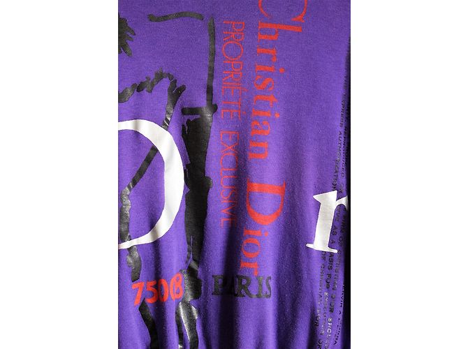 Christian Dior Baumwoll Langarm T-Shirt Größe M Mehrfarben - Ansicht 3